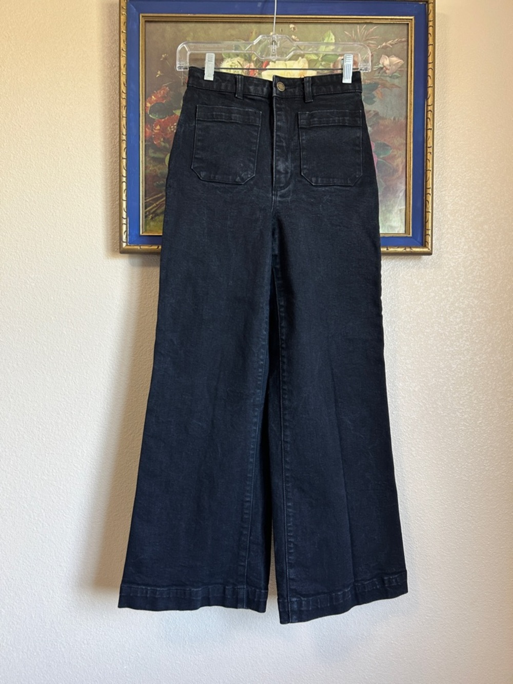 ROLLA'S dark charcoal gray  Black Wide Leg Jeans ****As-is